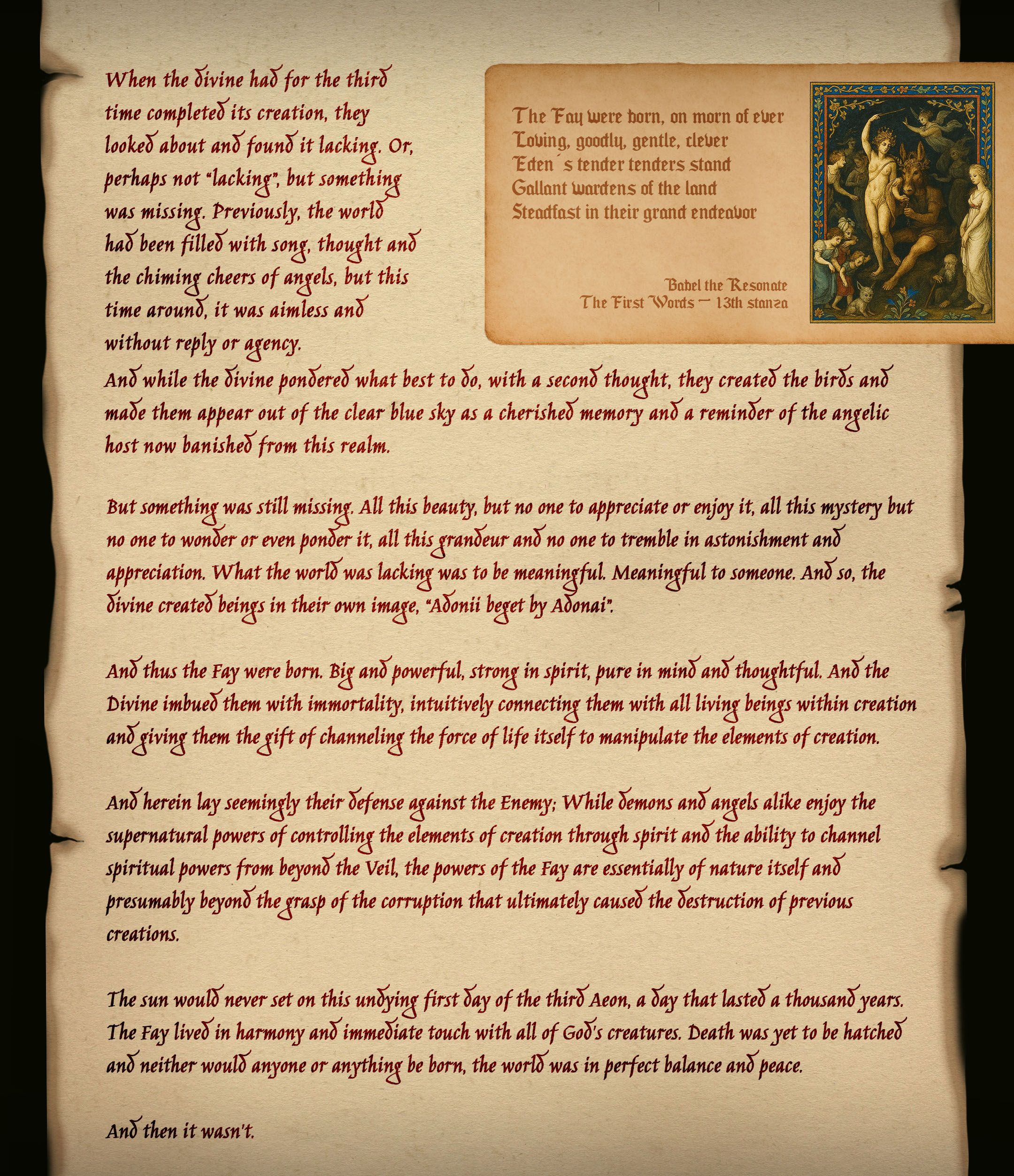 Of the Fay and the Meaning of Birds II